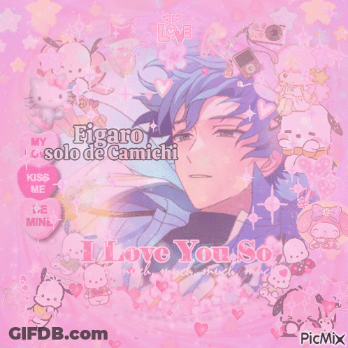 A Picture Of A Boy With The Words I Love You So GIF