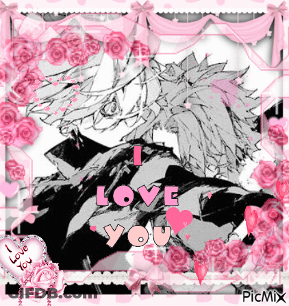 A Picture Of A Boy With The Words I Love You GIF