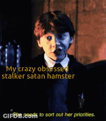 A Picture Of A Boy With The Words " She Needs To Sort Out Her Priorities " GIF
