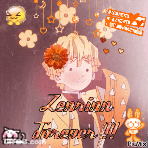 A Picture Of A Boy With The Words Zenrin Forever GIF