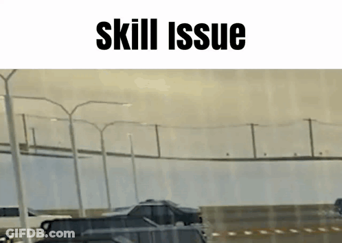A Picture Of A Bridge With The Words Skill Issue On The Bottom GIF