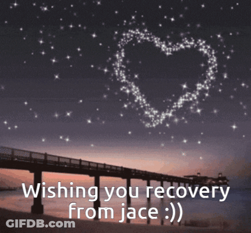 A Picture Of A Bridge With The Words Wishing You Recovery From Jace On It GIF