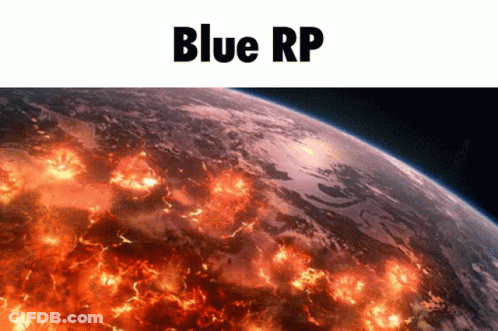 A Picture Of A Burning Earth With The Words Blue Rp Below It GIF