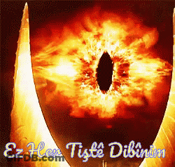 A Picture Of A Burning Eye With The Words Ez Her Tiste Dibinin GIF