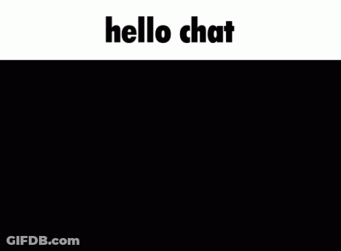 A Picture Of A Capybara With The Words Hello Chat On It GIF
