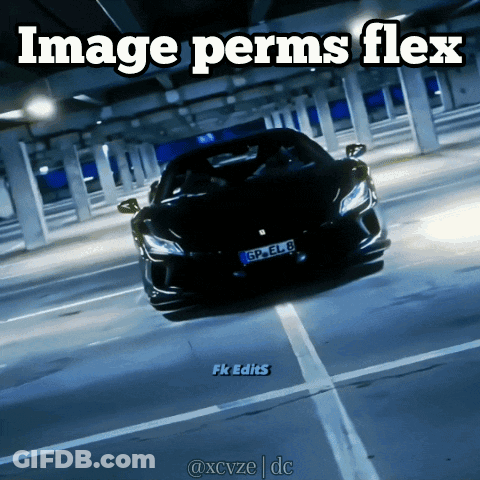 A Picture Of A Car In A Parking Garage With The Words Image Permits Flex GIF