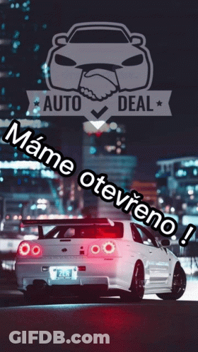 A Picture Of A Car With The Words Auto Deal On It GIF