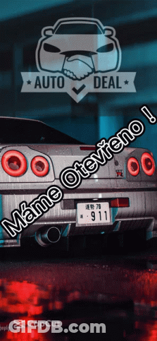 A Picture Of A Car With The Words Auto Deal On It GIF