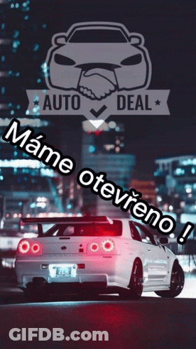 A Picture Of A Car With The Words Auto Deal On It GIF