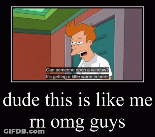 A Picture Of A Cartoon Character Asking If Someone Can Open A Window GIF