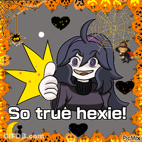 A Picture Of A Cartoon Character Giving A Thumbs Up With The Words So True Hexie GIF
