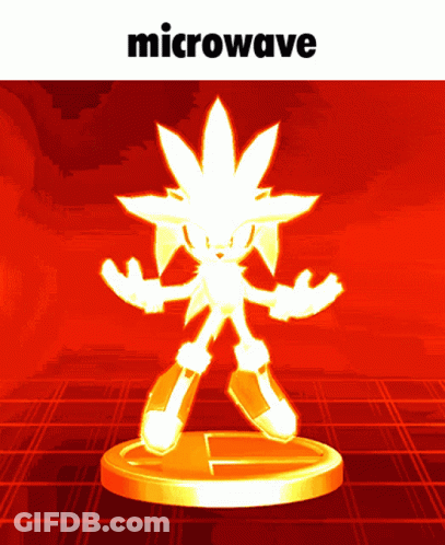 A Picture Of A Cartoon Character That Says Microwave On It GIF