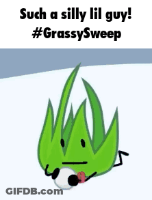 A Picture Of A Cartoon Character That Says Such A Silly Lil Guy #Grassy Sweep GIF