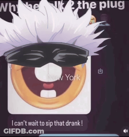 A Picture Of A Cartoon Character With A Caption That Says " I Can 'T Wait To Sip That Drank ! " GIF