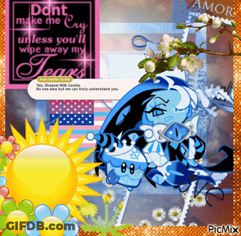 A Picture Of A Cartoon Character With A Message That Says Do N't Make Me Cry Unless You Wipe Away My Tear GIF
