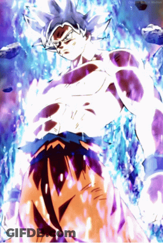 A Picture Of A Cartoon Character With A Purple And Blue Background GIF