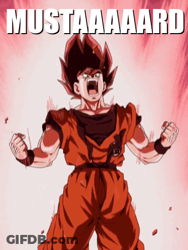 A Picture Of A Cartoon Character With Mustaaard Written On The Top GIF