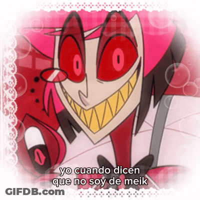 A Picture Of A Cartoon Character With Red Eyes And The Words Yo Cuando Dicen Que No Soy De Meik Below It GIF