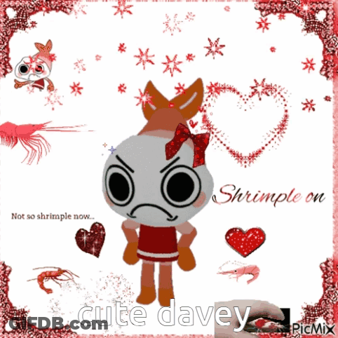 A Picture Of A Cartoon Character With The Name Cute Davey On The Bottom GIF