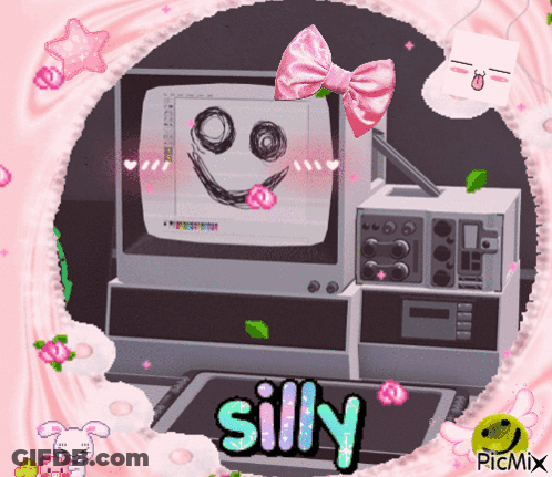 A Picture Of A Cartoon Character With The Name Silly On It GIF