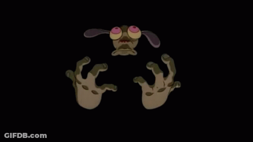 A Picture Of A Cartoon Character With The Word Favorites Underneath It GIF