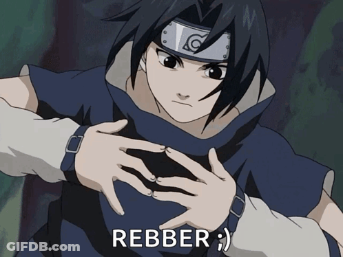 A Picture Of A Cartoon Character With The Word Rebber On The Bottom GIF