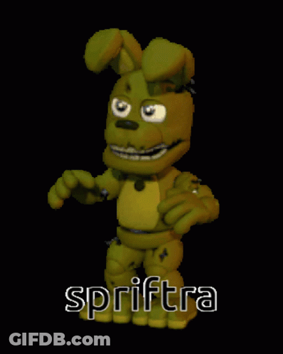 A Picture Of A Cartoon Character With The Word Spritra Written Below It GIF