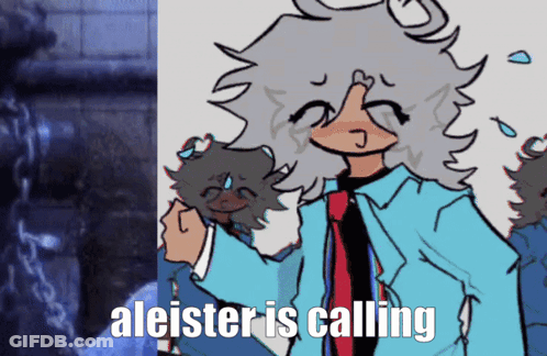 Cartoon Character Calling Aleister GIF