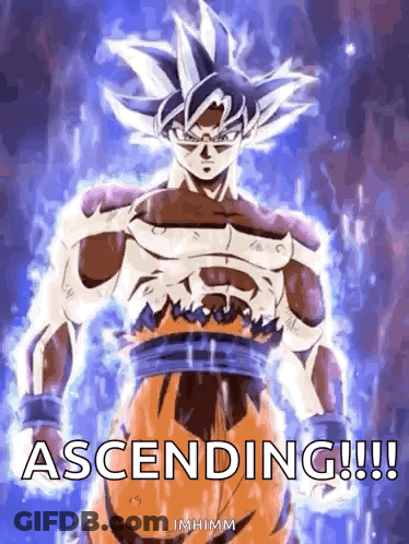 A Picture Of A Cartoon Character With The Words Ascending Written On It GIF