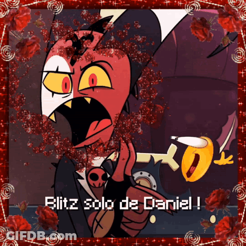Cartoon Character With Blitz Solo De Daniel Text GIF