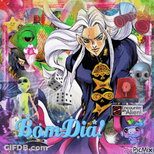 A Picture Of A Cartoon Character With The Words Bom Dia GIF