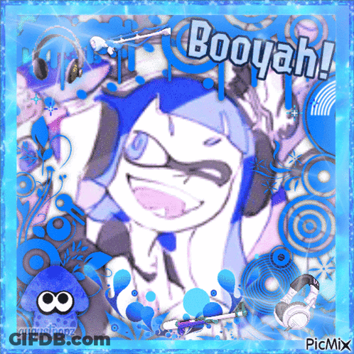 A Picture Of A Cartoon Character With The Words Booyah Written On It GIF
