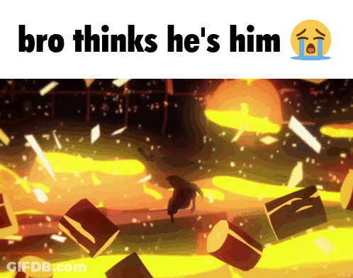 Cartoon Character Saying Bro Thinks He's Him GIF