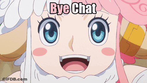 Cartoon Character With Bye Chat Text GIF