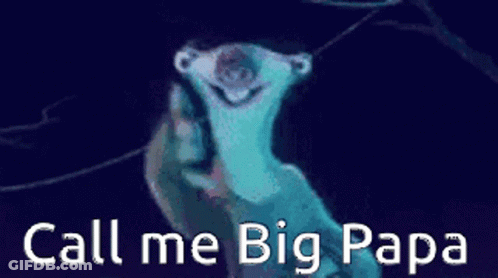 A Picture Of A Cartoon Character With The Words Call Me Big Papa GIF