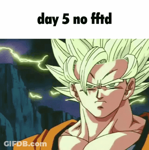 A Picture Of A Cartoon Character With The Words Day 5 No Fftd Above Him GIF