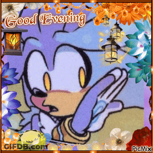 A Picture Of A Cartoon Character With The Words Good Evening GIF