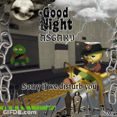 Cartoon Character Saying Good Night Asgard GIF