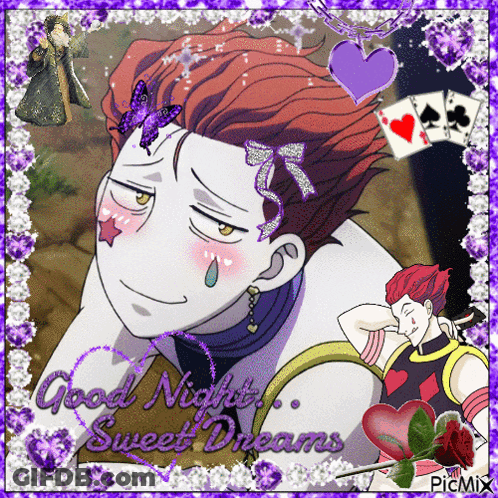 A Picture Of A Cartoon Character With The Words Good Night Sweet Dreams On It GIF