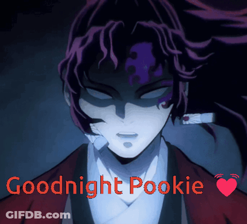 A Picture Of A Cartoon Character With The Words Goodnight Pookie Written On It GIF