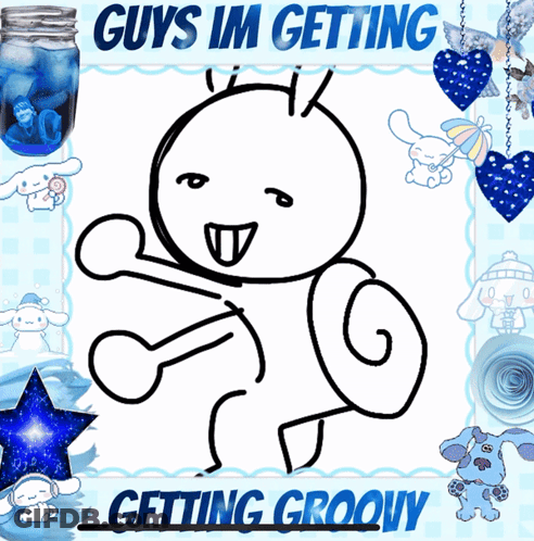 A Picture Of A Cartoon Character With The Words Guys Im Getting Getting Groovy GIF