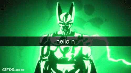 A Picture Of A Cartoon Character With The Words Hello N On It GIF