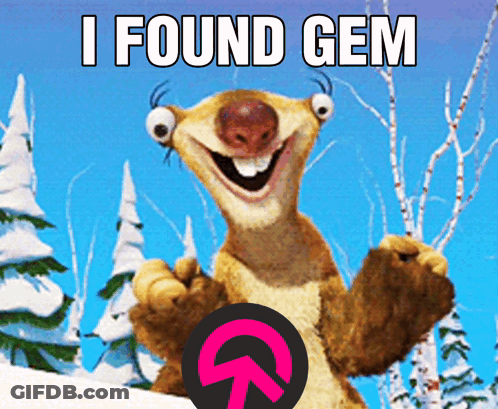 A Picture Of A Cartoon Character With The Words I Found Gem GIF
