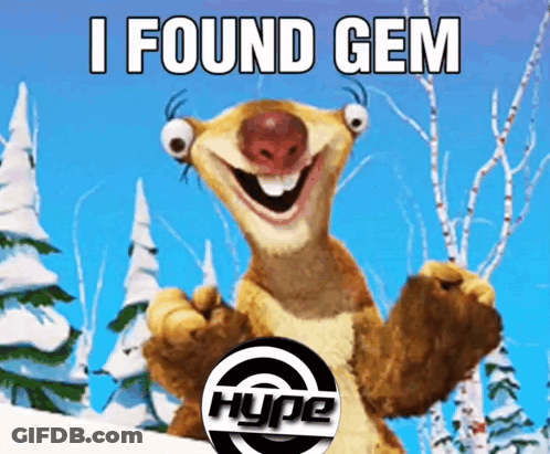 A Picture Of A Cartoon Character With The Words I Found Gem On It GIF