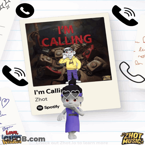 A Picture Of A Cartoon Character With The Words I 'M Calling Written On It GIF