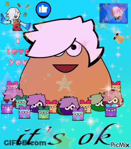 A Picture Of A Cartoon Character With The Words It 'S Ok On The Bottom GIF