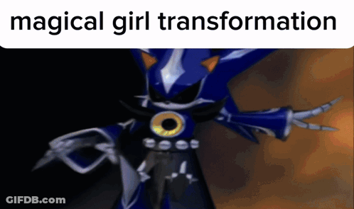 A Picture Of A Cartoon Character With The Words Magical Girl Transformation GIF