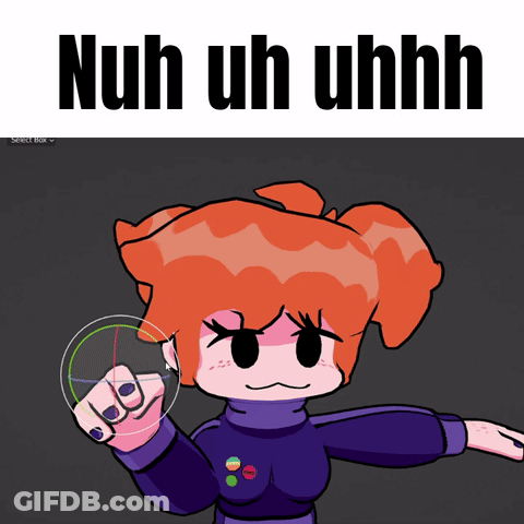A Picture Of A Cartoon Character With The Words Nuh Uh Uhhh GIF