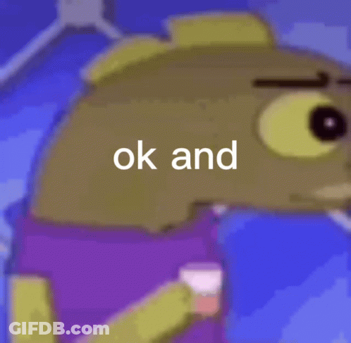 A Picture Of A Cartoon Character With The Words Ok And On The Bottom GIF