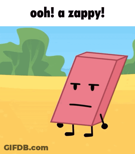 A Picture Of A Cartoon Character With The Words Ooh A Zappy GIF